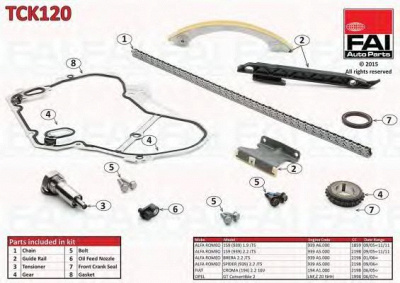 FAI AUTOPARTS tck120 -  Комплект цепи привода распредвала